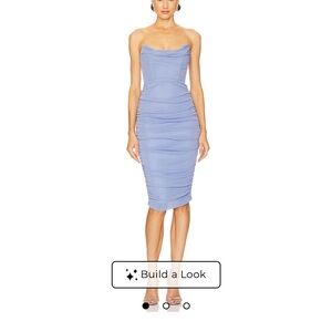 Chic Strapless Lavender Dress